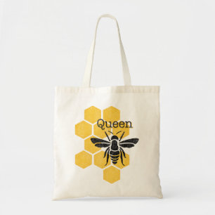 Tote Bag Reine des abeilles de nid d'abeilles