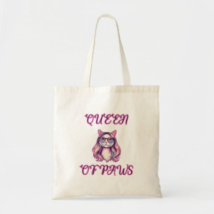 Tote Bag Reine des Pattes Design Amoureux de la Royauté Fél