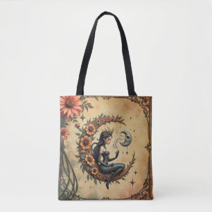 Tote Bag Reine du Croissant de Tournesol