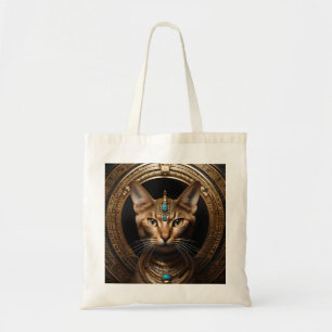 Tote Bag Reine du Nil : Cléopâtre le chat à la tête