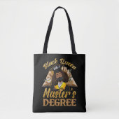 Tote Bag Reine Noire Avec Une Maîtrise Diplôme (Devant)