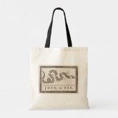 Tote Bag Rejoignez ou Meurt Serpent à Sonnette : Dessin de  (Dos)