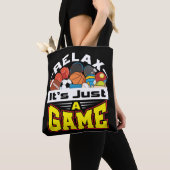 Tote Bag Relax C'est juste un jeu PE Enseignant Gym Coach (De près)