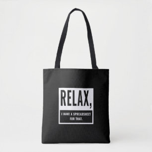 Tote Bag Relax J'Ai Une Feuille Pour Ce Comptable CPA