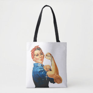 Tote Bag Religieux Rosie le Rosaire catholique Riveter