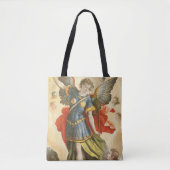 Tote Bag Religieux vintage, Saint Michel vainc Lucifer (Devant)