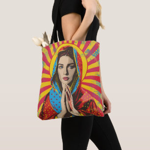 Tote Bag Religion Sainte Marie Pop Art