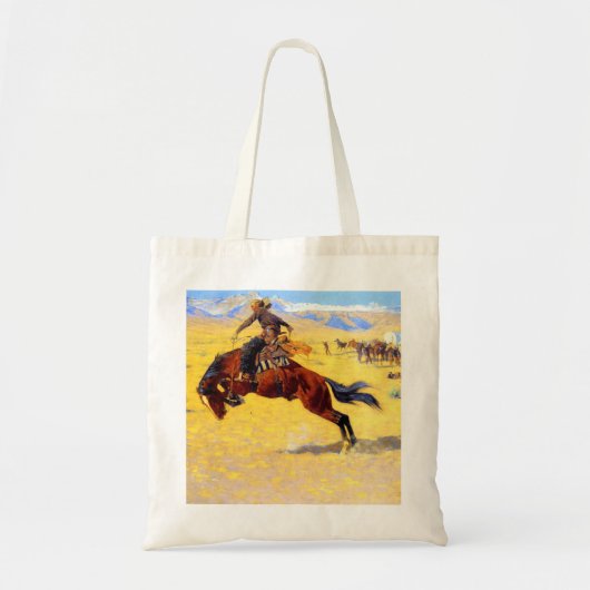 Tote Bag Remington Old West Horse et Cowboy (Devant)