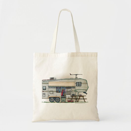 Tote Bag Remorque mignonne de voyage de campeur de (Devant)