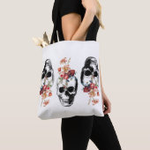 Tote Bag Renaissance - Les crânes fleurissent (De près)