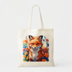 Tote Bag Renard à fleurs