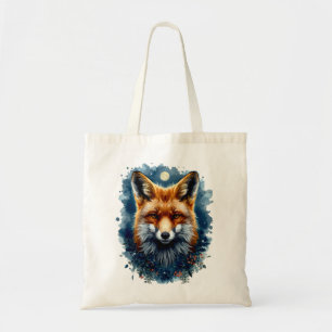 Tote Bag Renard Aesthetic Lune Forestière Aquarelle
