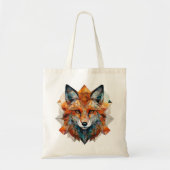 Tote Bag Renard aquarelle géométrique (Devant)