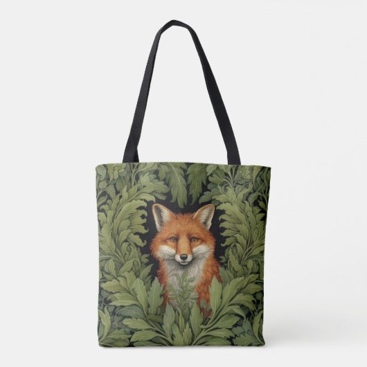 Tote Bag Renard Art nouveau dans la forêt (Dos)