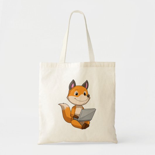 Tote Bag Renard avec ordinateur portable (Devant)