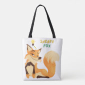 Tote Bag Renard caricatural et longue queue buissonneuse (Dos)