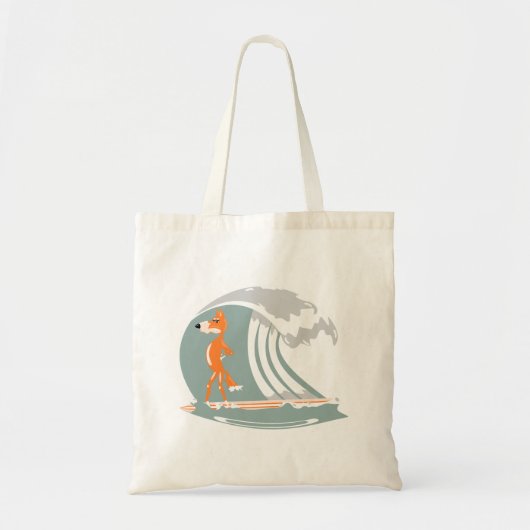Tote Bag Renard caricaturale sur un Surboard (Devant)