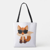 Tote Bag Renard Cool Avec Des Lunettes De Soleil Impression (Dos)