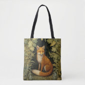 Tote Bag Renard dans la forêt, style Art nouveau (Devant)