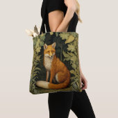 Tote Bag Renard dans la forêt, style Art nouveau (De près)