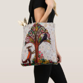 Tote Bag renard et corbeau (De près)
