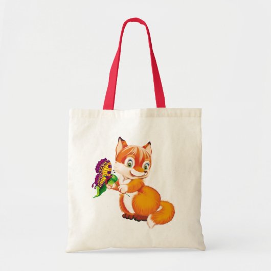 Tote Bag renard et papillon (Devant)