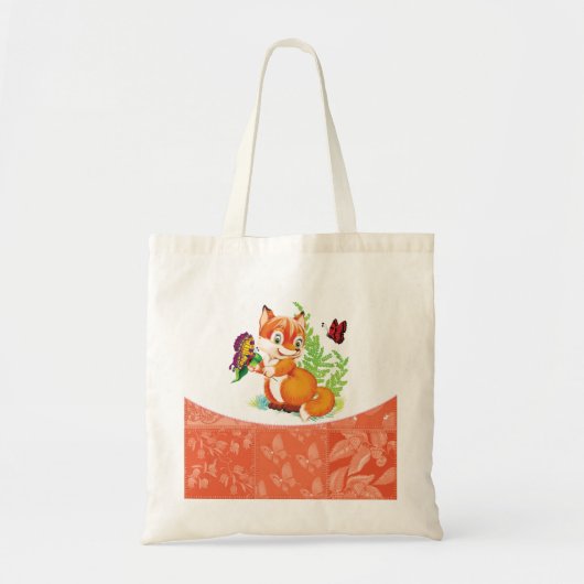Tote Bag renard et papillon (Devant)