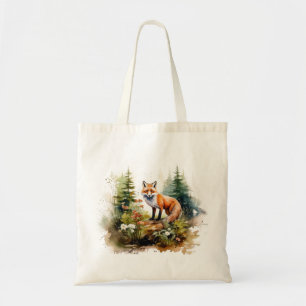 Tote Bag Renard forestier Watercolor