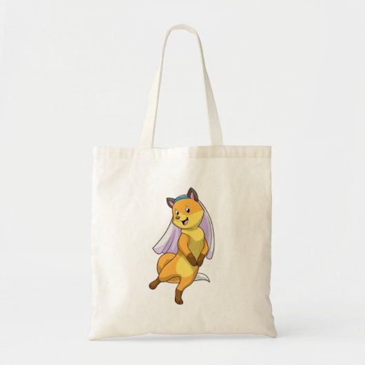Tote Bag Renard marié avec voile (Devant)