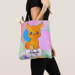 Tote Bag Renard mystique avec Dreamy Pastel Monogram
