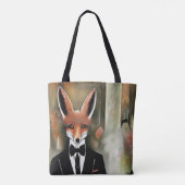 Tote Bag Renard rouge avec Martini (Dos)