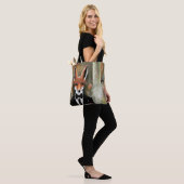 Tote Bag Renard rouge avec Martini (Sur le modèle)