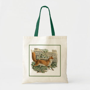 Tote Bag Renard rouge dans la campagne rustique Illustratio