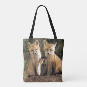 Tote Bag Renardeau devant terrier Vulpes vulpes (Dos)