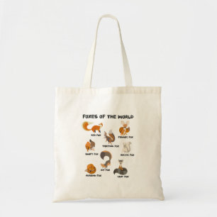 Tote Bag Renards Du Monde Mete Fox Reproduisent Animaux Edu