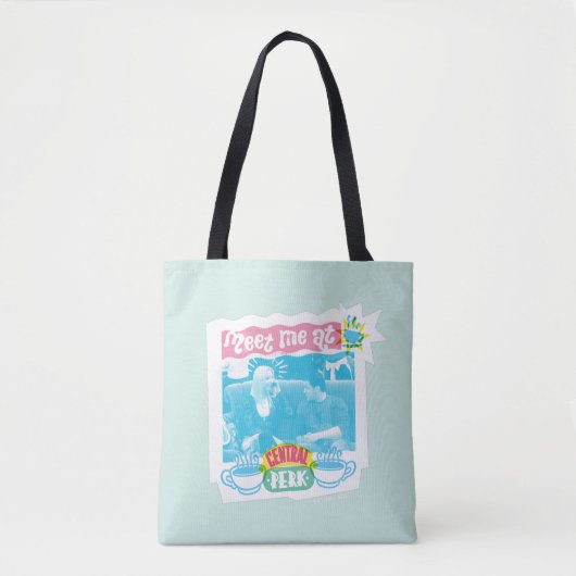 Tote Bag Rencontre-moi au Central Perk Graphique Neon (Devant)