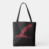 Tote Bag "Rencontrer les longues orchidées rouges" Fourre-t (Dos)