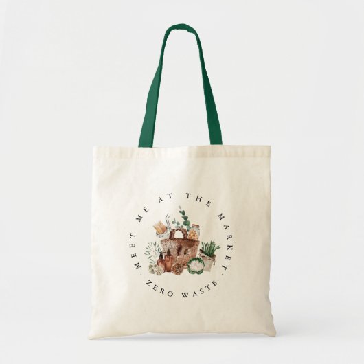 Tote Bag Rencontrez-moi au marché | Zéro déchet (Devant)