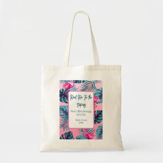 Tote Bag Rencontrez-moi dans les tropiques Anniversaire Fil (Devant)