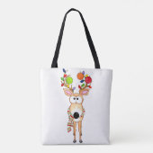 Tote Bag Renne de Noël de pickleball (Dos)