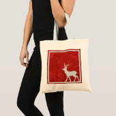 Tote Bag Renne décoratif personnalisé de Joyeux Noël (Devant (produit))