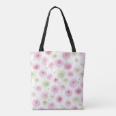 Tote Bag Renoncule Florale Menthe Rose (Dos)