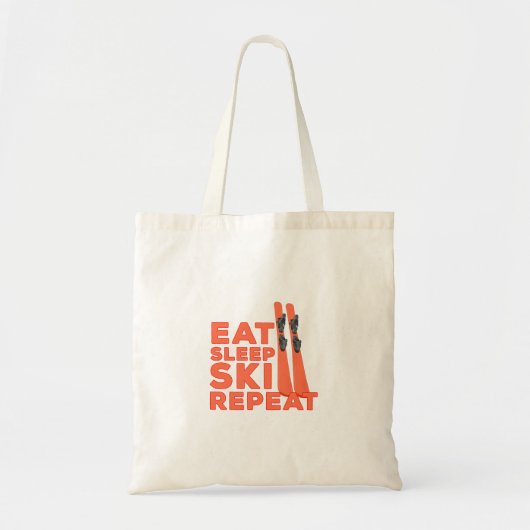 Tote Bag Répéter le ski du sommeil (Devant)