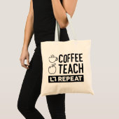 Tote Bag Répétition de l'enseignement du café (Devant (produit))