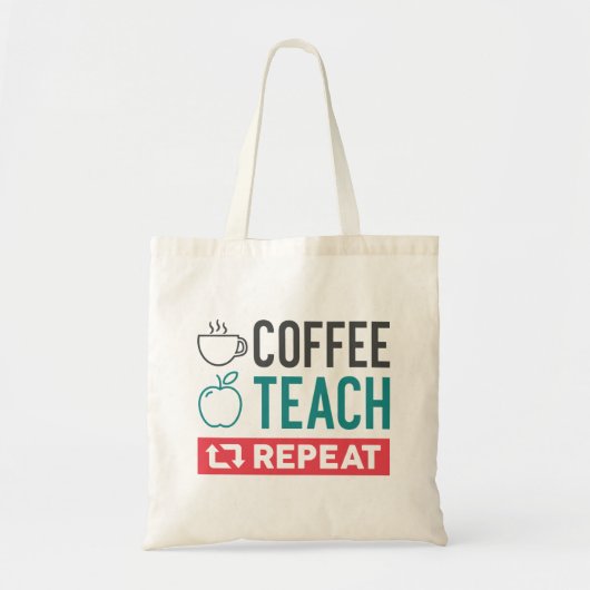 Tote Bag Répétition de l'enseignement du café (Devant)