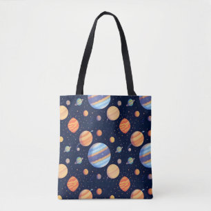 Tote Bag Représentation artistique colorée des planètes et