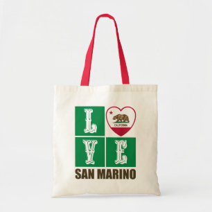 Tote Bag République de Californie Drapeau Coeur Saint-Marin