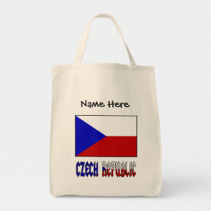 Tote Bag République tchèque Drapeau tchèque Personnalisatio