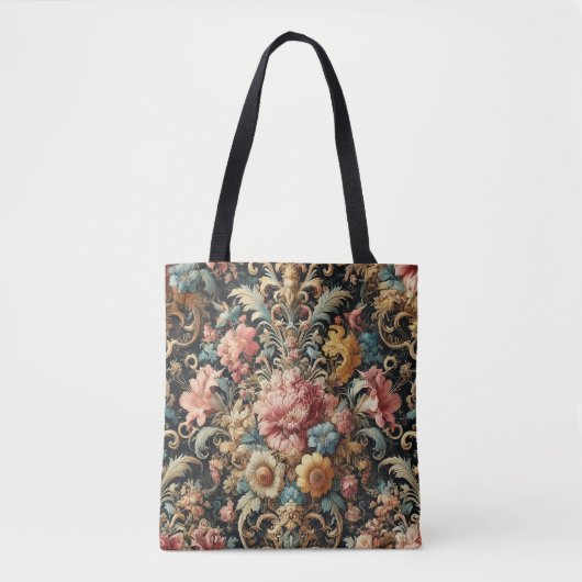 Tote Bag Requiem pour Arcana - Design floral gothique (Devant)