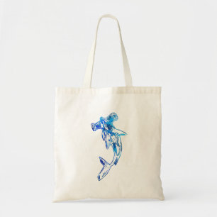Tote Bag Requin à marteau bleu